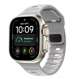  Apple Watch (44/45/46/49mm) Óraszíj - Tech-Protect Silicone Line - Szürke