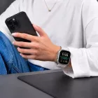 Apple Watch (44/45/46/49mm) Óraszíj - Tech-Protect Silicone Line - Szürke