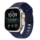 Apple Watch (44/45/46/49mm) Óraszíj - Tech-Protect Silicone Line - Sötétkék