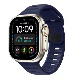   Apple Watch (44/45/46/49mm) Óraszíj - Tech-Protect Silicone Line - Sötétkék