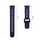 Apple Watch (44/45/46/49mm) Óraszíj - Tech-Protect Silicone Line - Sötétkék