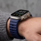 Apple Watch (44/45/46/49mm) Óraszíj - Tech-Protect Silicone Line - Sötétkék