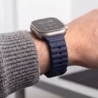 Apple Watch (44/45/46/49mm) Óraszíj - Tech-Protect Silicone Line - Sötétkék