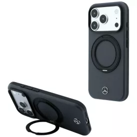   iPhone 18 Pro / 17 Pro Tok - Mercedes Leather Ring Stand MagSafe - Sötétszürke