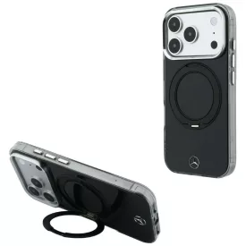   iPhone 18 Pro Max / 17 Pro Max Tok - Mercedes Ring Stand Iconic Logo MagSafe - Fekete
