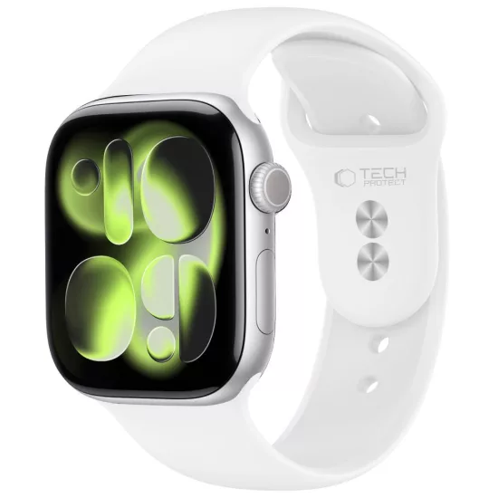 Apple Watch (40/41/42mm) Óraszíj - Tech-Protect Silicone - Fehér