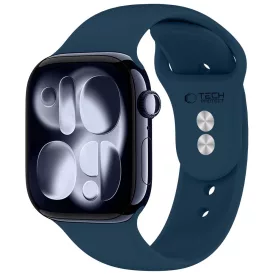   Apple Watch (40/41/42mm) Óraszíj - Tech-Protect Silicone - Sötétkék