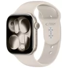 Apple Watch (44/45/46/49mm) Óraszíj - Tech-Protect Silicone - Bézs
