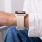 Apple Watch (44/45/46/49mm) Óraszíj - Tech-Protect Silicone - Bézs