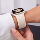 Apple Watch (44/45/46/49mm) Óraszíj - Tech-Protect Silicone - Bézs