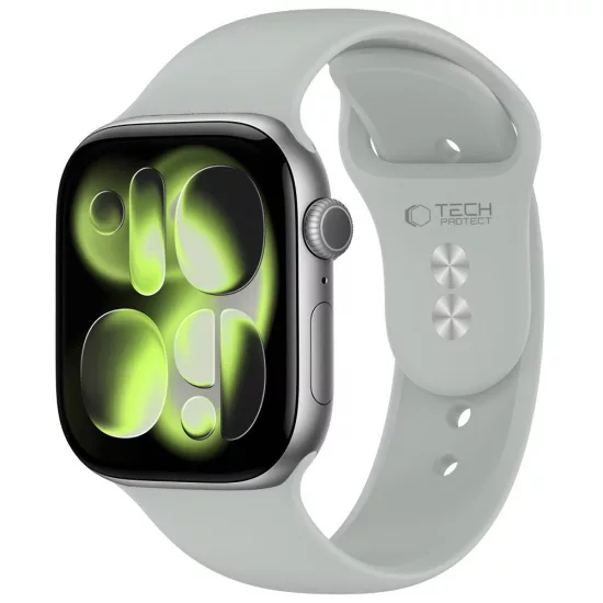 Apple Watch (44/45/46/49mm) Óraszíj - Tech-Protect Silicone - Szürke
