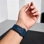 Apple Watch (44/45/46/49mm) Óraszíj - Tech-Protect Silicone Strap - Sötétkék