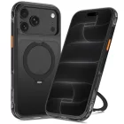 iPhone 18 Pro Max / 17 Pro Max Tok - Tech-Protect MagAir Stand MagSafe CC - Áttetsző-Fekete