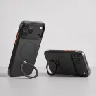 iPhone 18 Pro Max / 17 Pro Max Tok - Tech-Protect MagAir Stand MagSafe CC - Áttetsző-Fekete