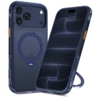 iPhone 18 Pro Max / 17 Pro Max Tok - Tech-Protect MagAir Stand MagSafe CC - Áttetsző-Sötétkék
