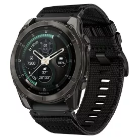   Garmin Fenix ​​5X / 5X Plus / 6X / 6X Pro / 7X / 8 / 8 Pro / 9 / 9 Pro (47mm) Óraszíj - Tech-Protect Nylon Classic - Fekete