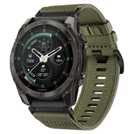   Garmin Fenix ​​5X / 5X Plus / 6X / 6X Pro / 7X / 8 / 8 Pro / 9 / 9 Pro (47mm) Óraszíj - Tech-Protect Nylon Classic - Zöld