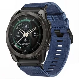   Garmin Fenix ​​5X / 5X Plus / 6X / 6X Pro / 7X / 8 / 8 Pro / 9 / 9 Pro (47mm) Óraszíj - Tech-Protect Nylon Classic - Kék