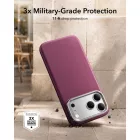 iPhone 18 Pro / 17 Pro Tok - ESR Atelier Kickstand MagSafe - Bordó
