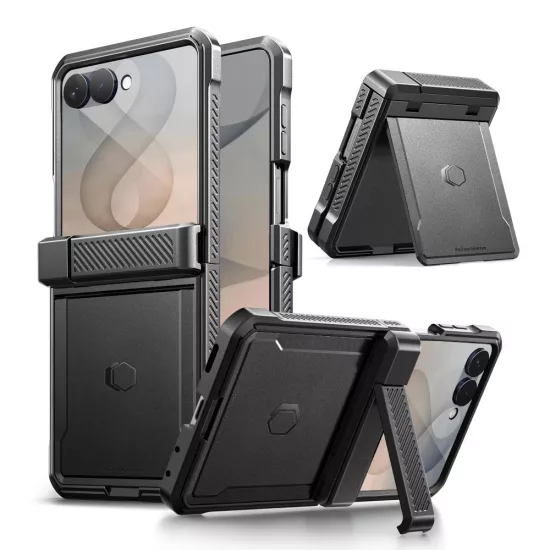 Samsung Galaxy Z Flip 8 Tok - Tech-Protect Kevlar Pro - Fekete