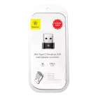 Baseus USB-A - USB-C adapter - 3A - Fekete