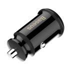 Baseus Grain Autós Töltő - 2x USB-A 3.1A - Fekete