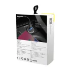 Baseus Square Autós Töltő - USB + USB-C - 5A 30W - Fekete