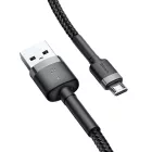 Baseus Cafule USB-A - Micro USB Kábel - 0.5m 2.4A - Fekete-Szürke
