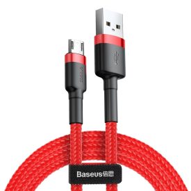 Baseus Cafule USB-A - Micro USB Kábel - 1m 2.4A - Piros