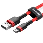 Baseus Cafule USB-A - Micro USB Kábel - 1m 2.4A - Piros
