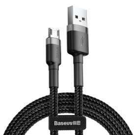   Baseus Cafule USB-A - Micro USB Kábel - 1m 2.4A - Fekete-Szürke