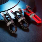 Baseus Cafule USB-A - Micro USB Kábel - 1m 2.4A - Fekete-Piros