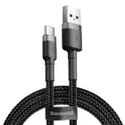 Baseus Cafule USB-A - USB-C Kábel - 0.5m 3A - Fekete-Szürke