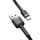 Baseus Cafule USB-A - USB-C Kábel - 0.5m 3A - Fekete-Szürke