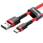 Baseus Cafule USB-A - USB-C Kábel - 1m 3A - Piros