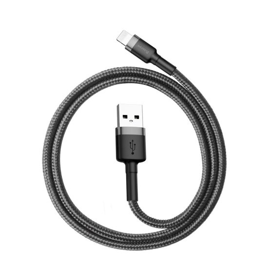 Baseus Cafule USB-A - Lightning Kábel - 0.5m 2.4A - Fekete-Szürke