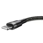 Baseus Cafule USB-A - Lightning Kábel - 0.5m 2.4A - Fekete-Szürke