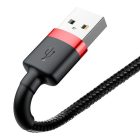 Baseus Cafule USB-A - Lightning Kábel - 0.5m 2.4A - Fekete-Piros
