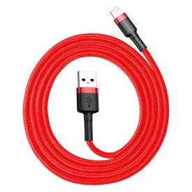 Baseus Cafule USB-A - Lightning Kábel - 1m 2.4A - Piros Baseus Cafule USB-A - Lightning Kábel - 1m 2.4A - Piros