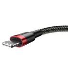 Baseus Cafule USB-A - Lightning Kábel - 1m 2.4A - Fekete-Piros