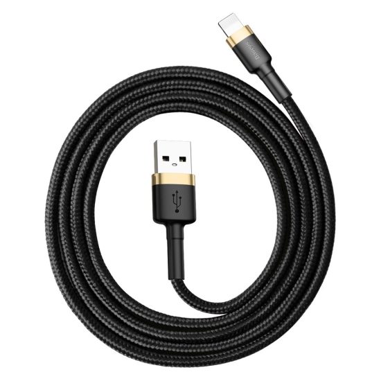 Baseus Cafule USB-A - Lightning Kábel - 1m 2.4A - Fekete-Arany