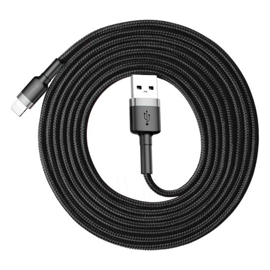 Baseus Cafule USB-A - Lightning Kábel - 2m 1.5A - Fekete-Szürke