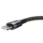 Baseus Cafule USB-A - Lightning Kábel - 2m 1.5A - Fekete-Szürke