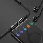 Baseus L41 Audio Adapter - USB-C - 3.5mm Jack + USB-C - Fekete