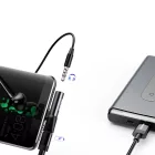 Baseus L41 Audio Adapter - USB-C - 3.5mm Jack + USB-C - Fekete