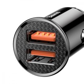 Baseus Circular Autós Töltő 30W - 2x USB-A - 5A - QC 3.0
