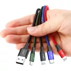 Baseus 4in1 USB-A - USB-C + 2x Lightning + micro Kábel - 1.2m 3.5A - Fekete