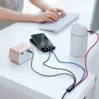 Baseus 4in1 USB-A - USB-C + 2x Lightning + micro Kábel - 1.2m 3.5A - Fekete