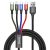 Baseus 4in1 USB-A - 2x USB-C + Lightning + micro Kábel - 1.2m 3.5A - Fekete