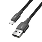 Baseus 4in1 USB-A - 2x USB-C + Lightning + micro Kábel - 1.2m 3.5A - Fekete